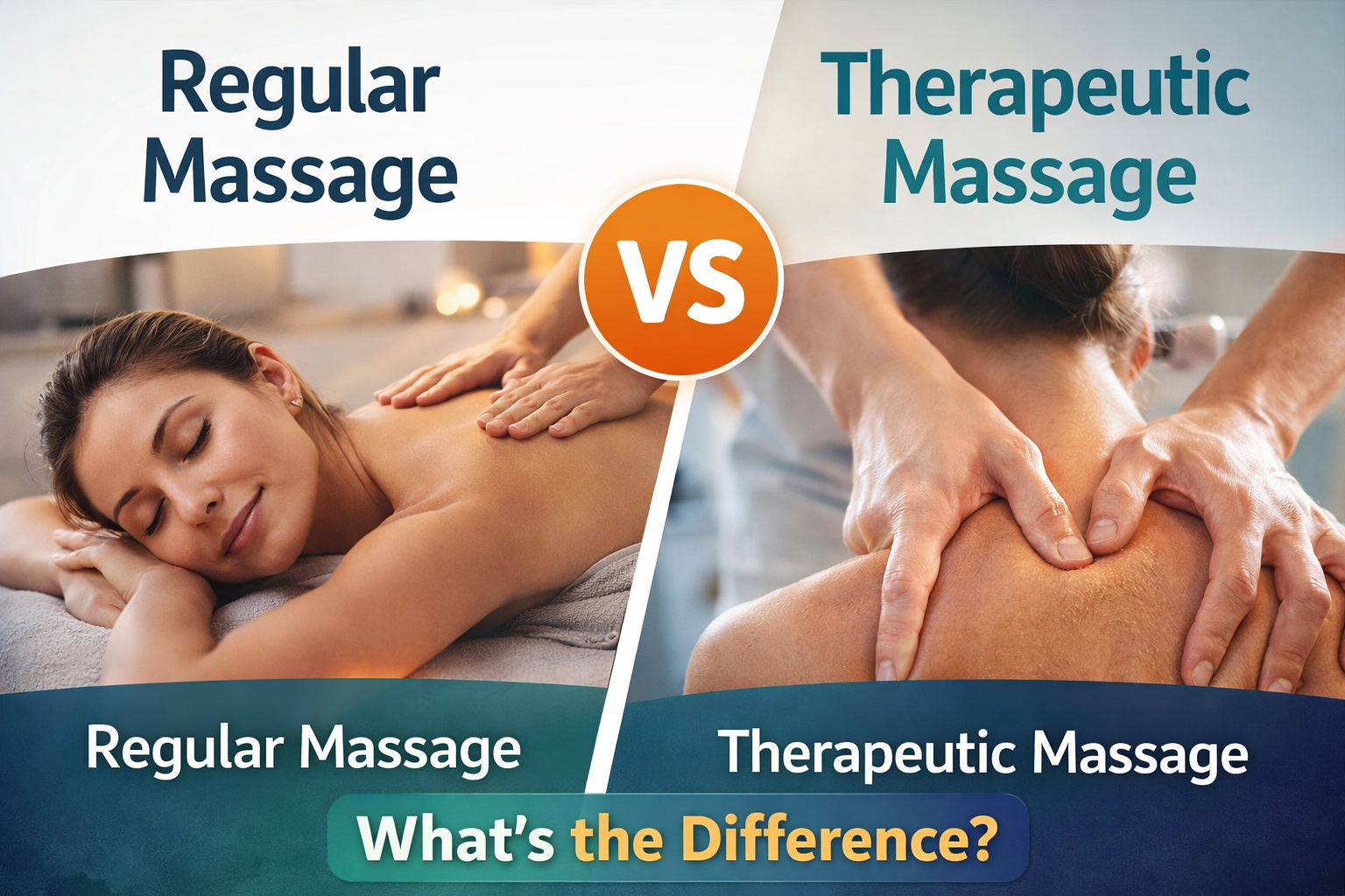 Regular vs therapeutic massage comparison